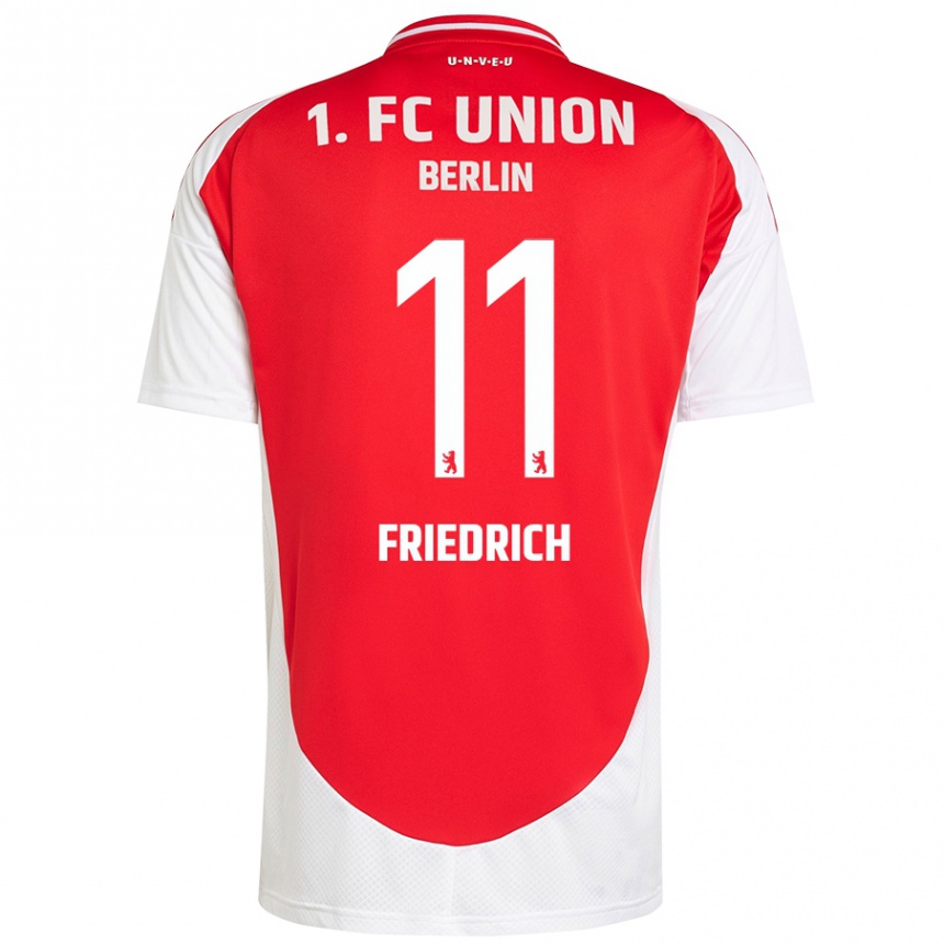 Kids Football Julien Friedrich #11 Red White Home Jersey 2024/25 T-Shirt