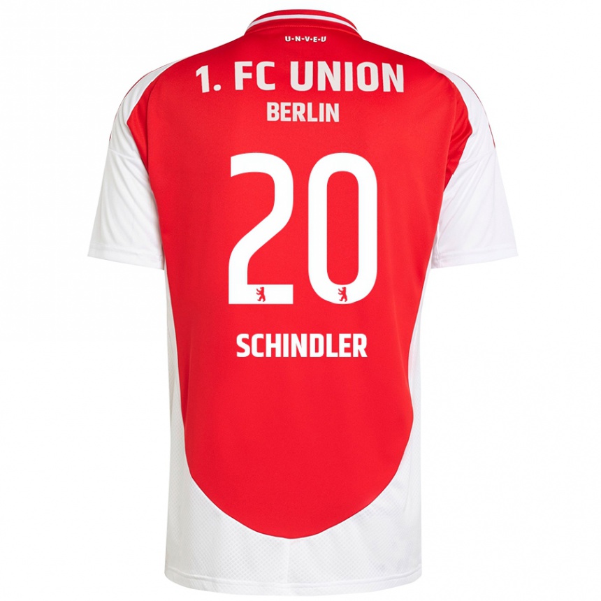 Kids Football Elisa Schindler #20 Red White Home Jersey 2024/25 T-Shirt