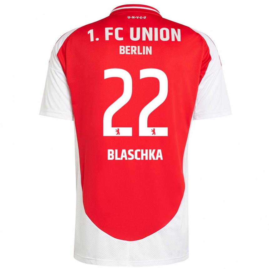 Kids Football Anouk Blaschka #22 Red White Home Jersey 2024/25 T-Shirt