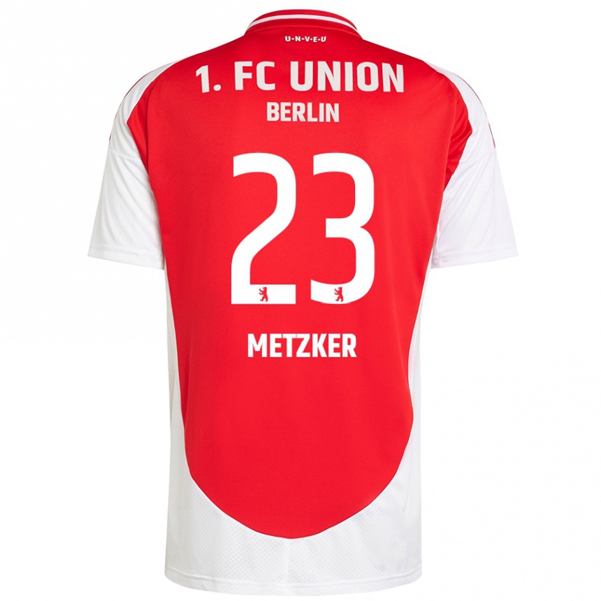 Kids Football Pia Metzker #23 Red White Home Jersey 2024/25 T-Shirt