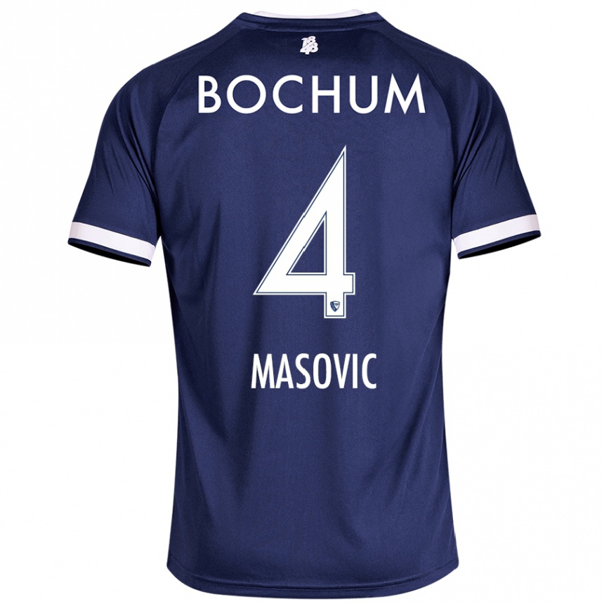 Kids Football Erhan Masovic #4 Dark Blue Home Jersey 2024/25 T-Shirt