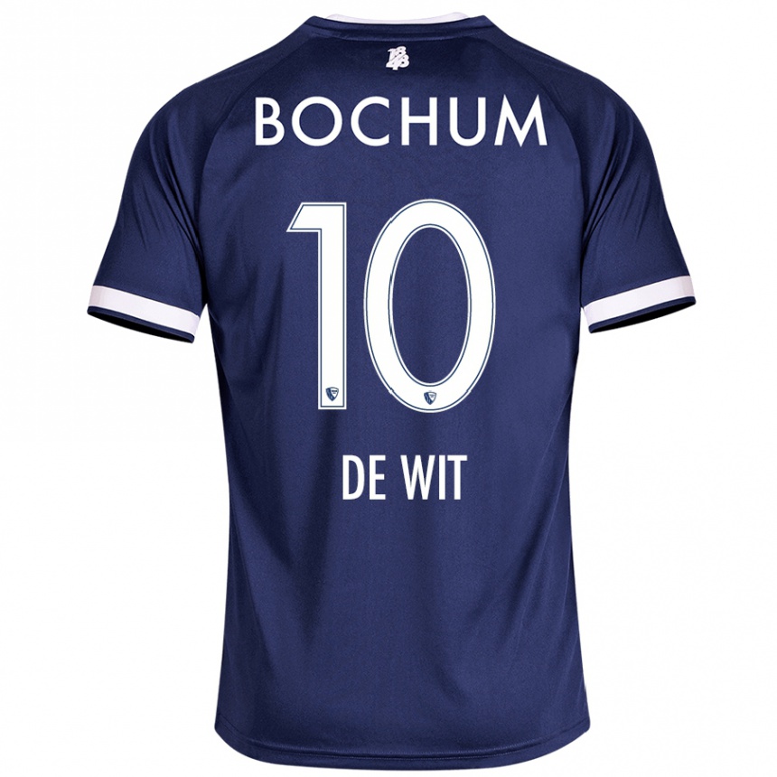 Kids Football Dani De Wit #10 Dark Blue Home Jersey 2024/25 T-Shirt