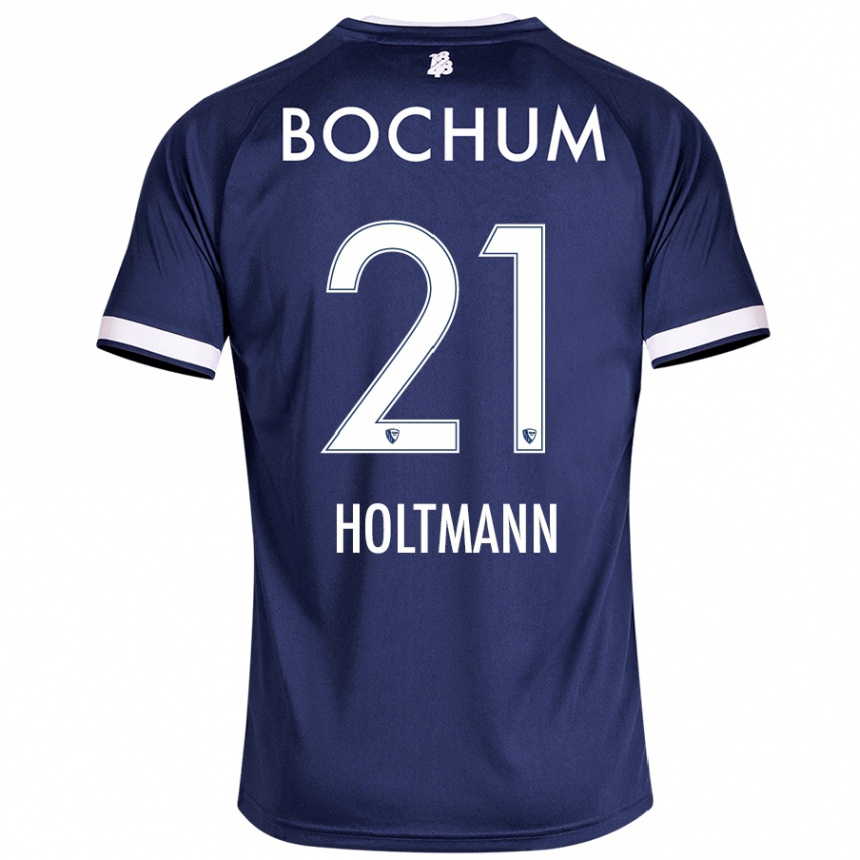 Kids Football Gerrit Holtmann #21 Dark Blue Home Jersey 2024/25 T-Shirt