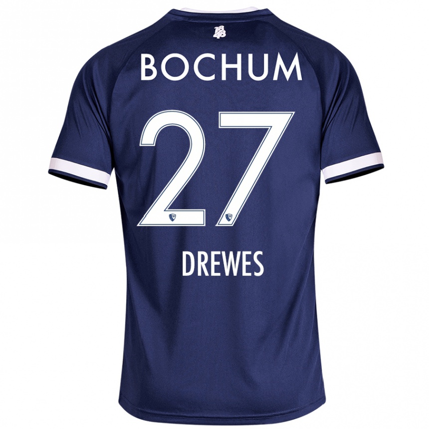 Kids Football Patrick Drewes #27 Dark Blue Home Jersey 2024/25 T-Shirt