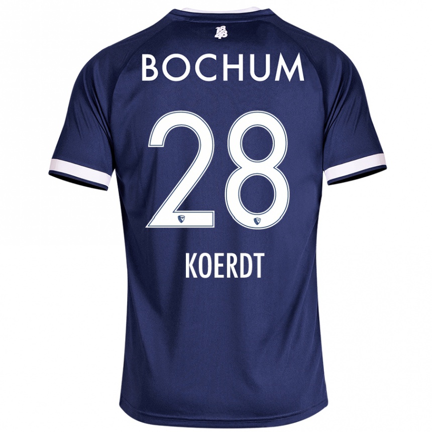 Kids Football Lennart Koerdt #28 Dark Blue Home Jersey 2024/25 T-Shirt