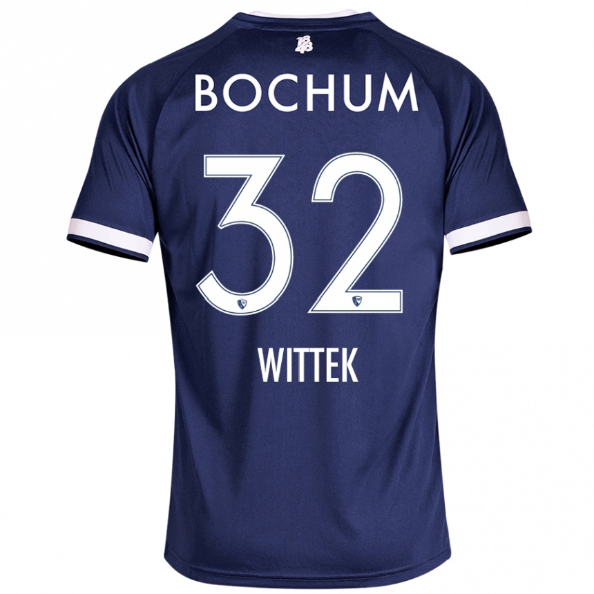 Kids Football Maximilian Wittek #32 Dark Blue Home Jersey 2024/25 T-Shirt