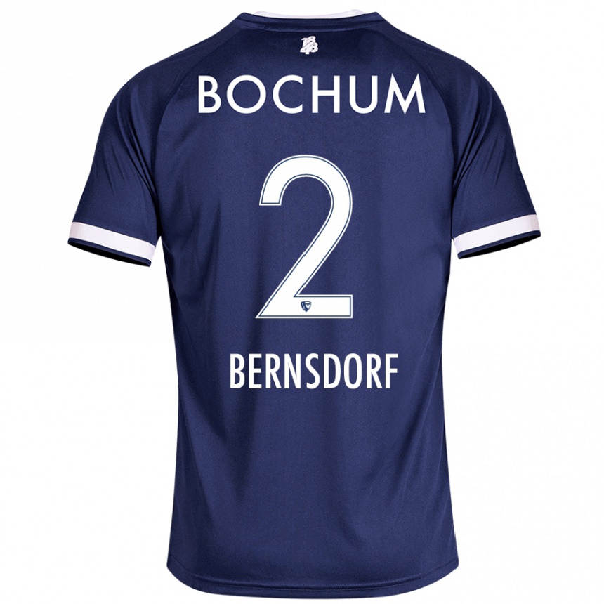 Kids Football Luca Bernsdorf #2 Dark Blue Home Jersey 2024/25 T-Shirt