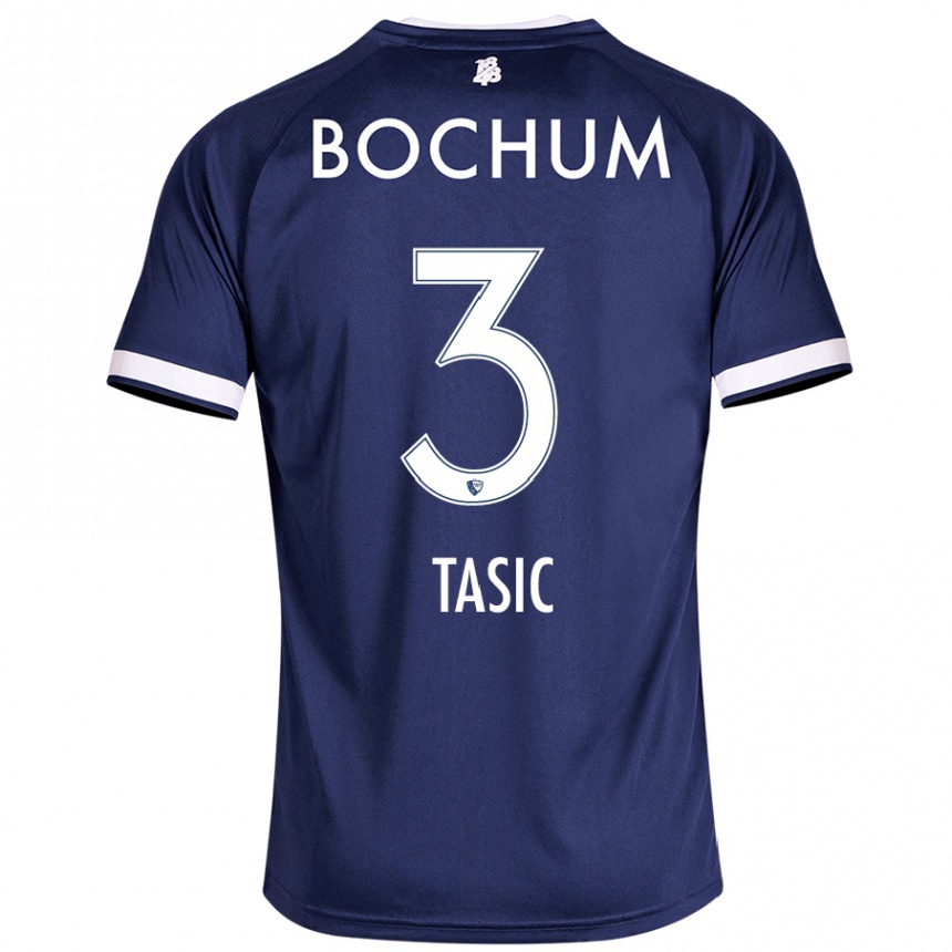 Kids Football Stevan Tasic #3 Dark Blue Home Jersey 2024/25 T-Shirt