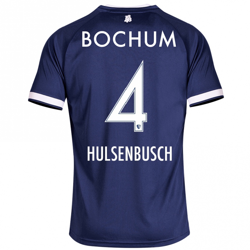 Kids Football Daniel Hülsenbusch #4 Dark Blue Home Jersey 2024/25 T-Shirt