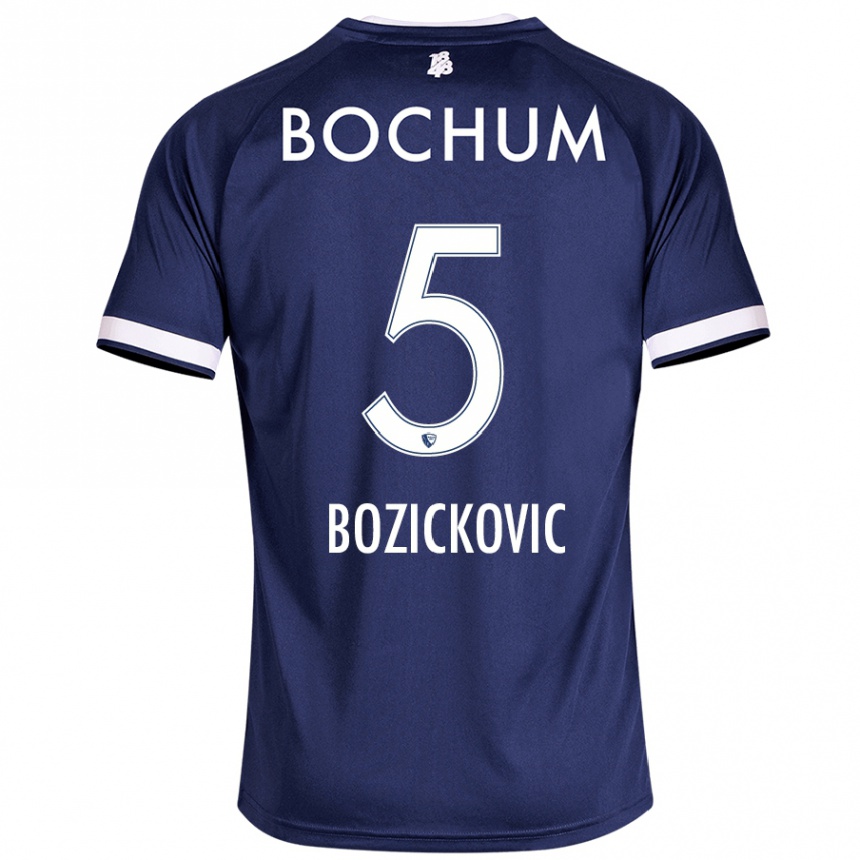 Kids Football Niko Bozickovic #5 Dark Blue Home Jersey 2024/25 T-Shirt