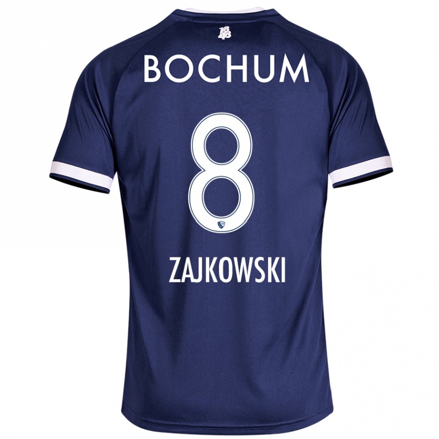 Kids Football Cedric Zajkowski #8 Dark Blue Home Jersey 2024/25 T-Shirt