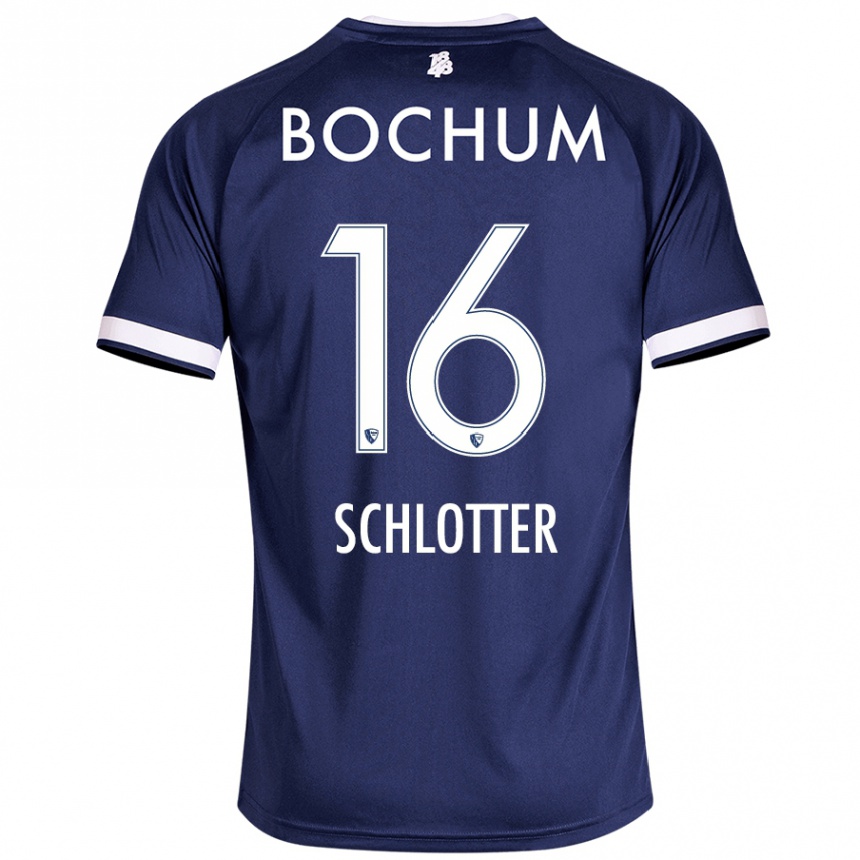 Kids Football Joel Schlotter #16 Dark Blue Home Jersey 2024/25 T-Shirt