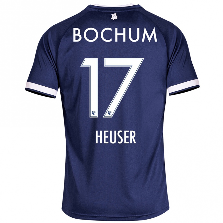 Kids Football Ben Heuser #17 Dark Blue Home Jersey 2024/25 T-Shirt