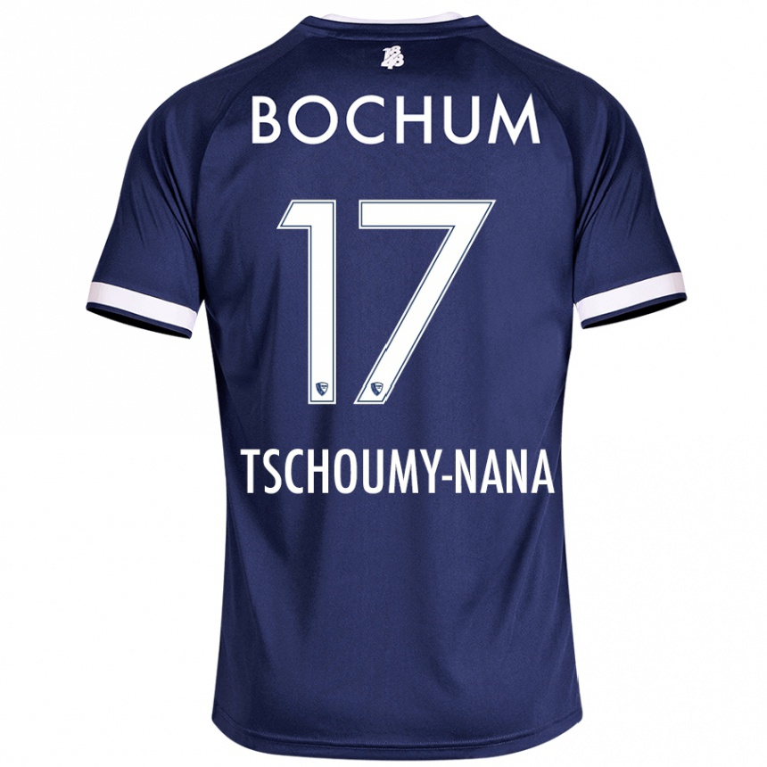 Kids Football Daryl Tschoumy-Nana #17 Dark Blue Home Jersey 2024/25 T-Shirt