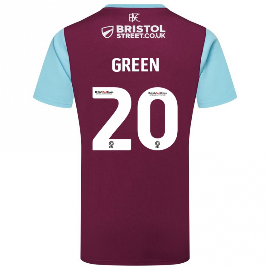 Kids Football Etienne Green #20 Burgundy Sky Blue Home Jersey 2024/25 T-Shirt