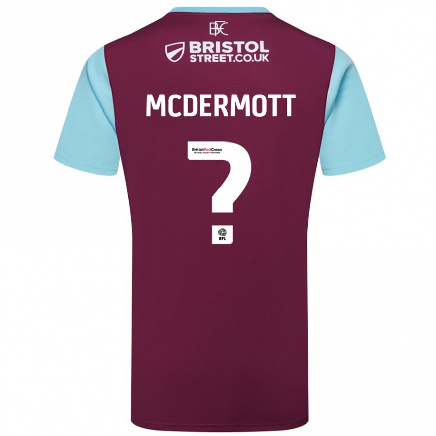 Kids Football Tommy Mcdermott #0 Burgundy Sky Blue Home Jersey 2024/25 T-Shirt