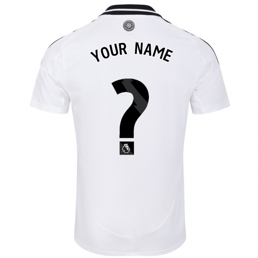 Kids Football Your Name #0 White Home Jersey 2024/25 T-Shirt