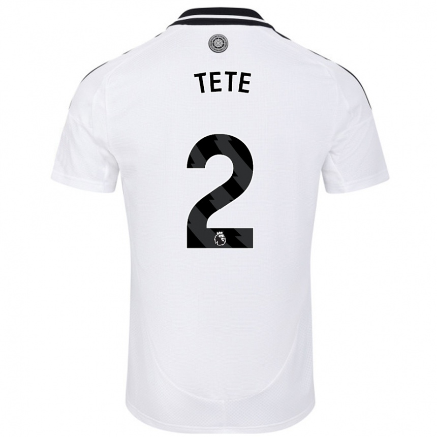 Kids Football Kenny Tete #2 White Home Jersey 2024/25 T-Shirt