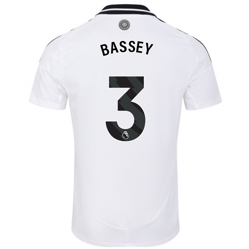 Kids Football Calvin Bassey #3 White Home Jersey 2024/25 T-Shirt