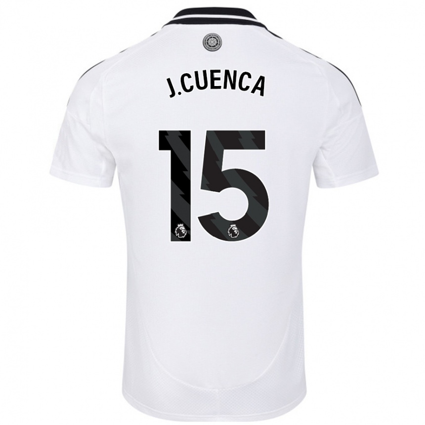 Kids Football Jorge Cuenca #15 White Home Jersey 2024/25 T-Shirt