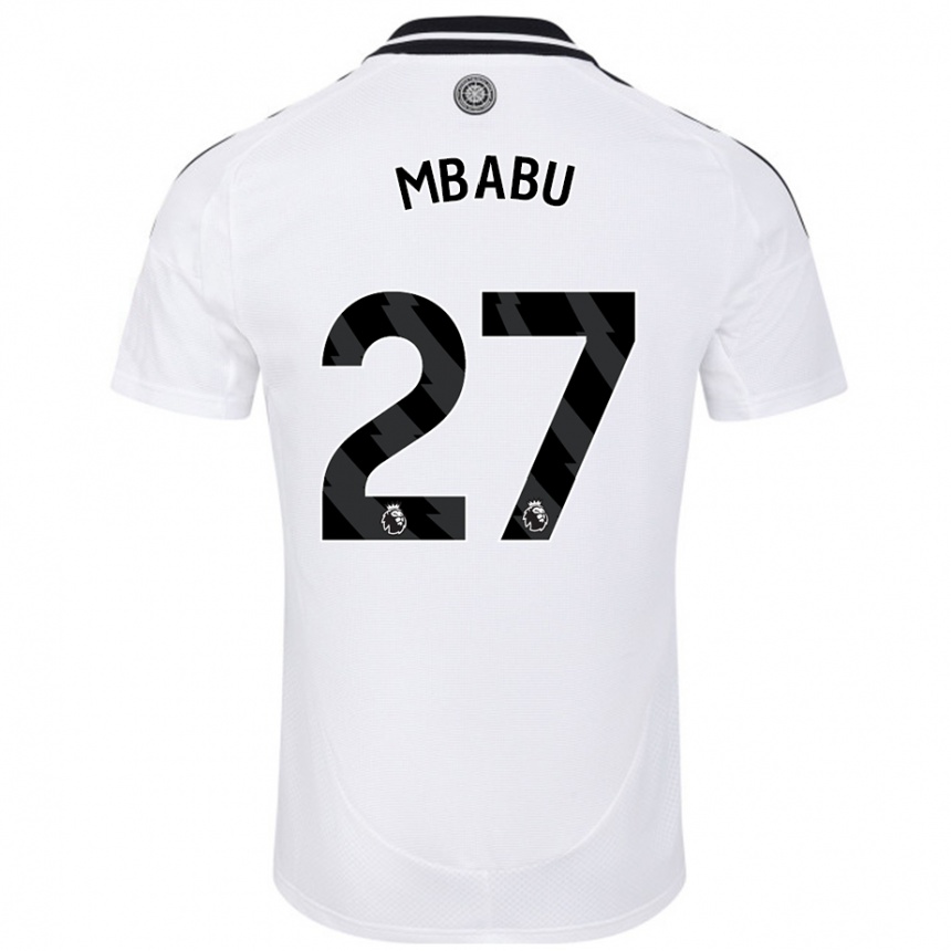 Kids Football Kevin Mbabu #27 White Home Jersey 2024/25 T-Shirt