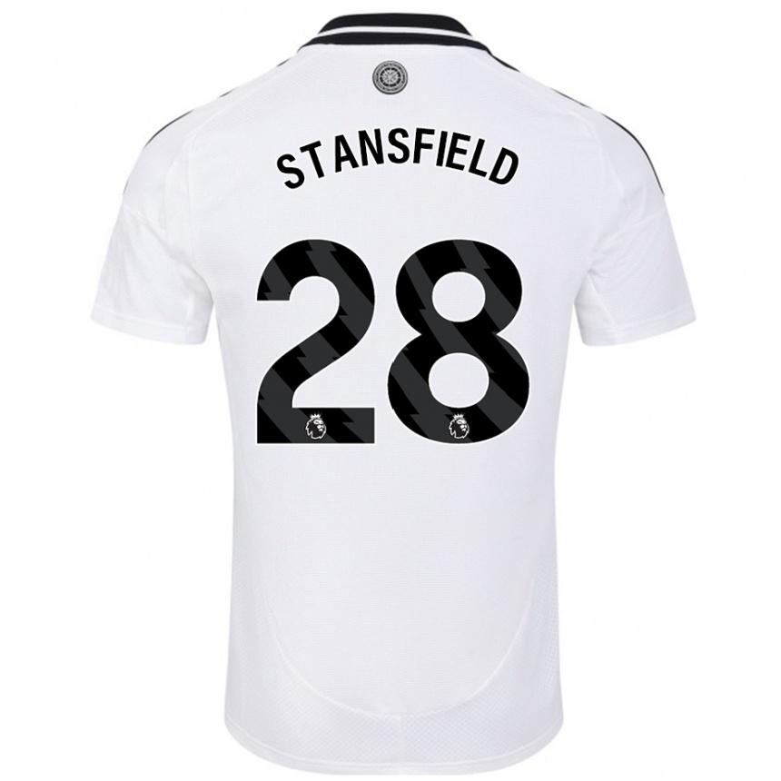 Kids Football Jay Stansfield #28 White Home Jersey 2024/25 T-Shirt