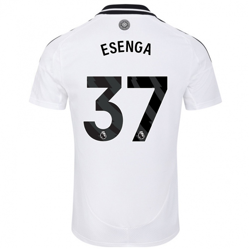 Kids Football Jonathan Esenga #37 White Home Jersey 2024/25 T-Shirt