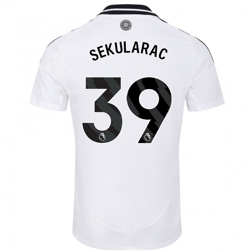 Kids Football Kristian Sekularac #39 White Home Jersey 2024/25 T-Shirt