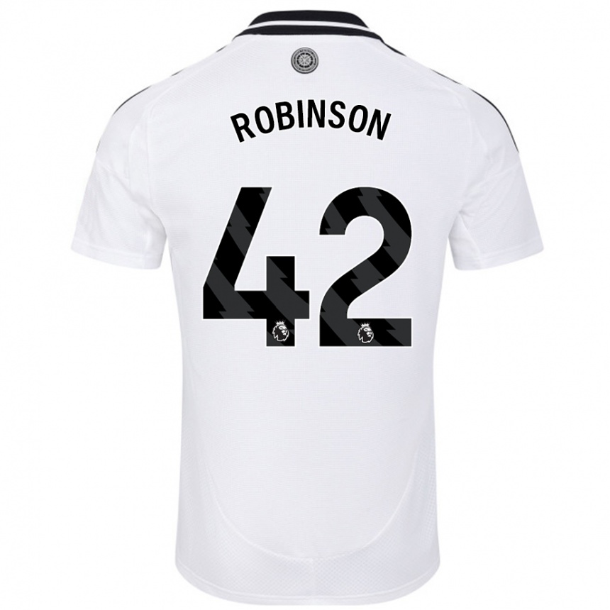 Kids Football Charlie Robinson #42 White Home Jersey 2024/25 T-Shirt