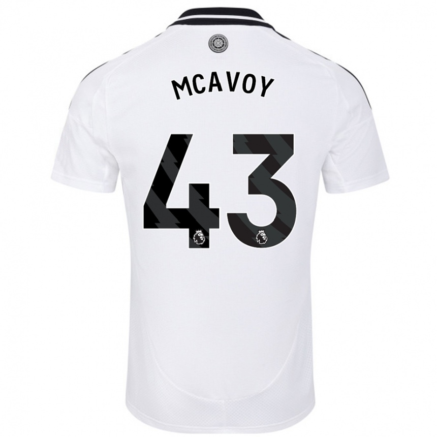 Kids Football Connor Mcavoy #43 White Home Jersey 2024/25 T-Shirt