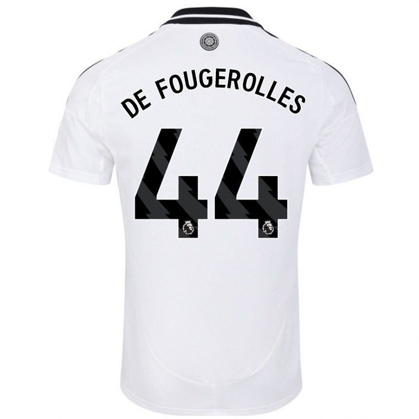 Kids Football Luc De Fougerolles #44 White Home Jersey 2024/25 T-Shirt