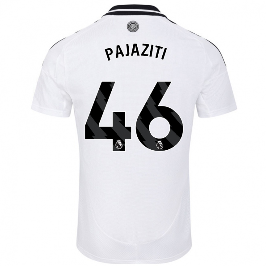 Kids Football Adrion Pajaziti #46 White Home Jersey 2024/25 T-Shirt