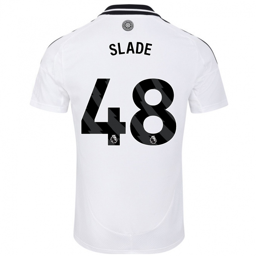 Kids Football Bradley Slade #48 White Home Jersey 2024/25 T-Shirt