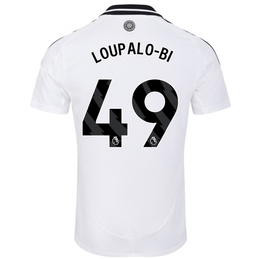 Kids Football Aaron Loupalo-Bi #49 White Home Jersey 2024/25 T-Shirt