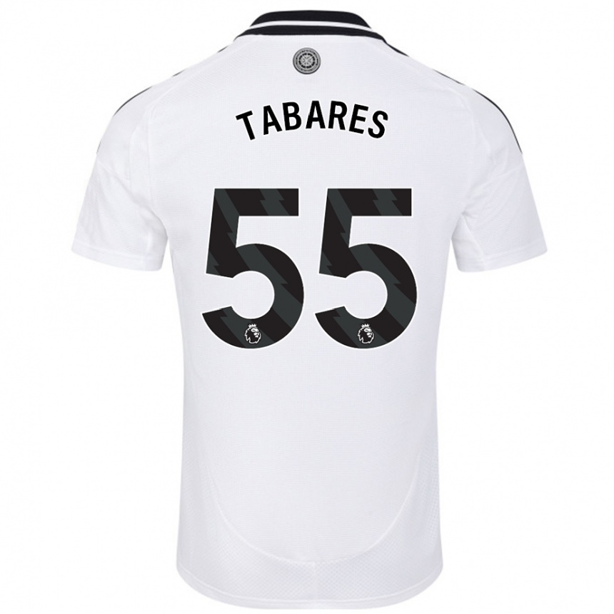 Kids Football Samuel Tabares #55 White Home Jersey 2024/25 T-Shirt