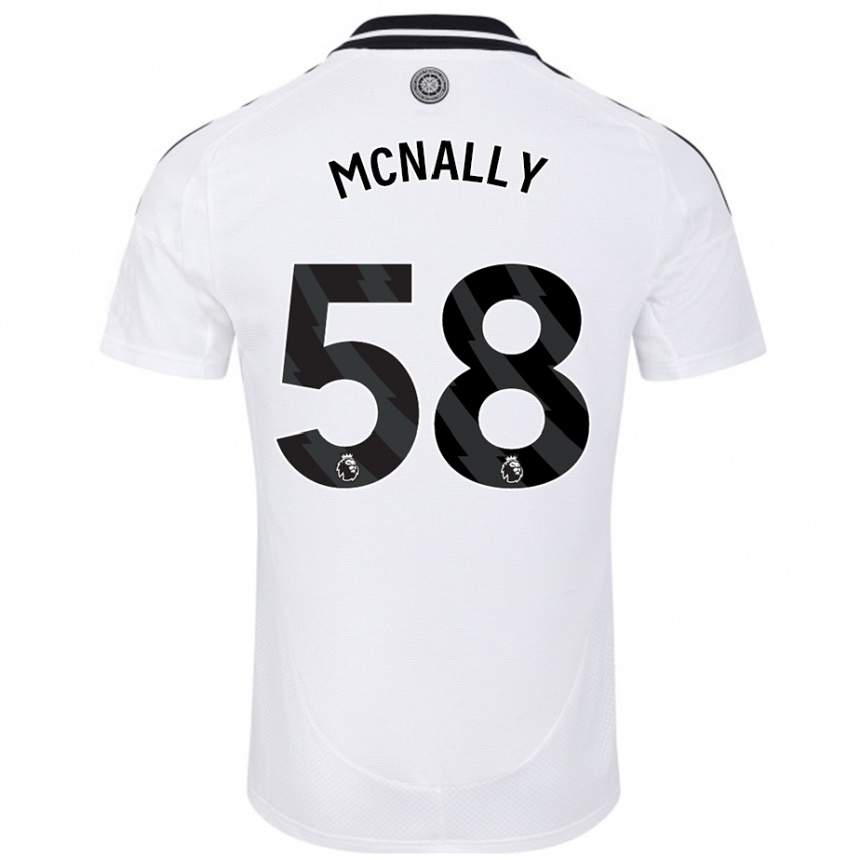 Kids Football Alfie Mcnally #58 White Home Jersey 2024/25 T-Shirt