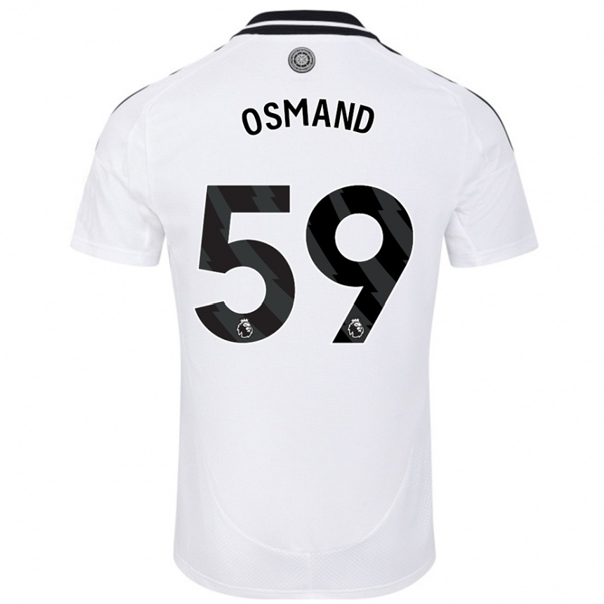 Kids Football Callum Osmand #59 White Home Jersey 2024/25 T-Shirt