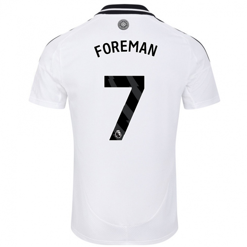 Kids Football Tia Foreman #7 White Home Jersey 2024/25 T-Shirt