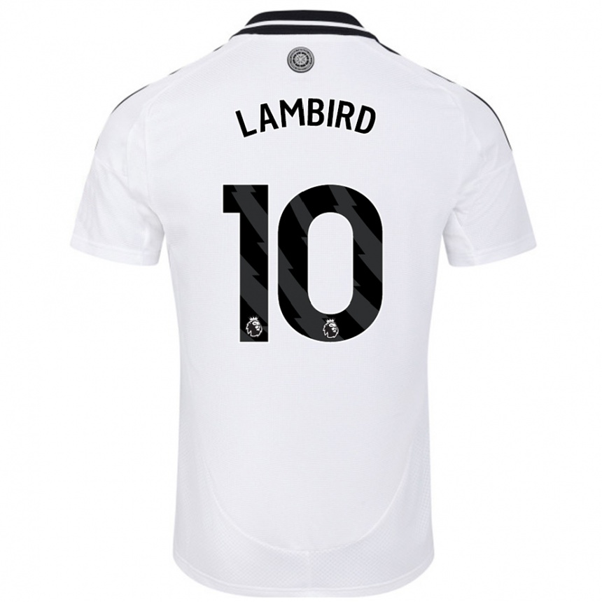 Kids Football Lilly Lambird #10 White Home Jersey 2024/25 T-Shirt