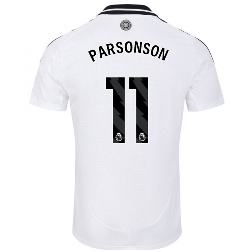 Kids Football Madi Parsonson #11 White Home Jersey 2024/25 T-Shirt