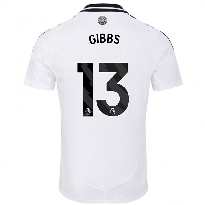 Kids Football Frankie Gibbs #13 White Home Jersey 2024/25 T-Shirt