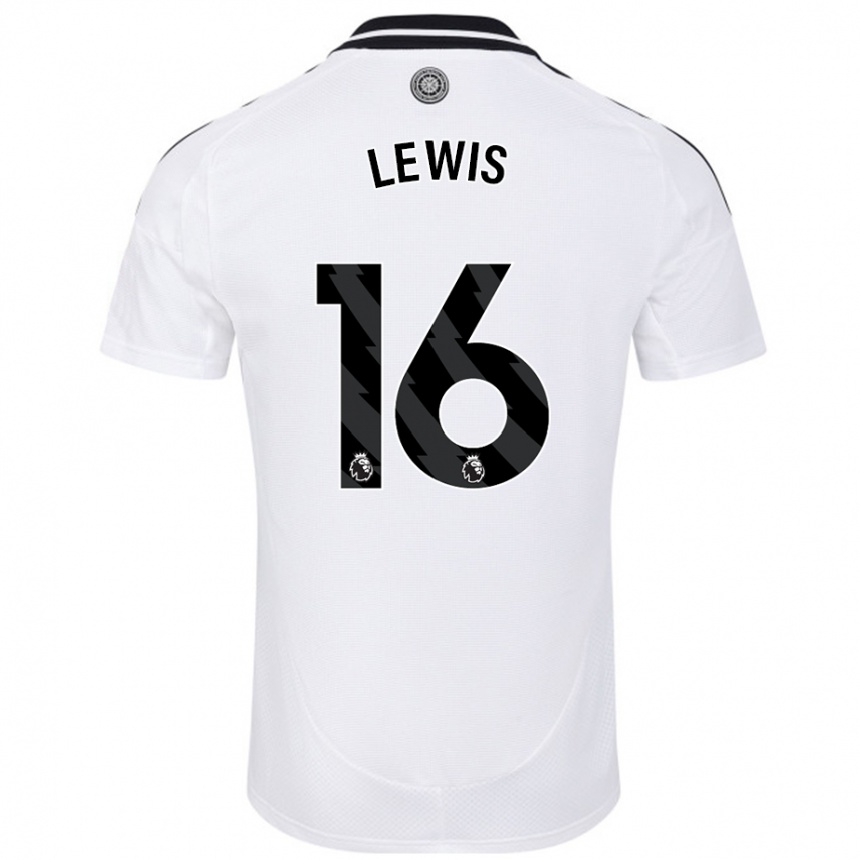 Kids Football Milla Lewis #16 White Home Jersey 2024/25 T-Shirt