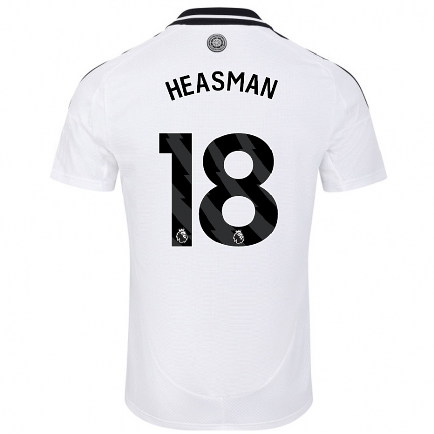 Kids Football Georgia Heasman #18 White Home Jersey 2024/25 T-Shirt