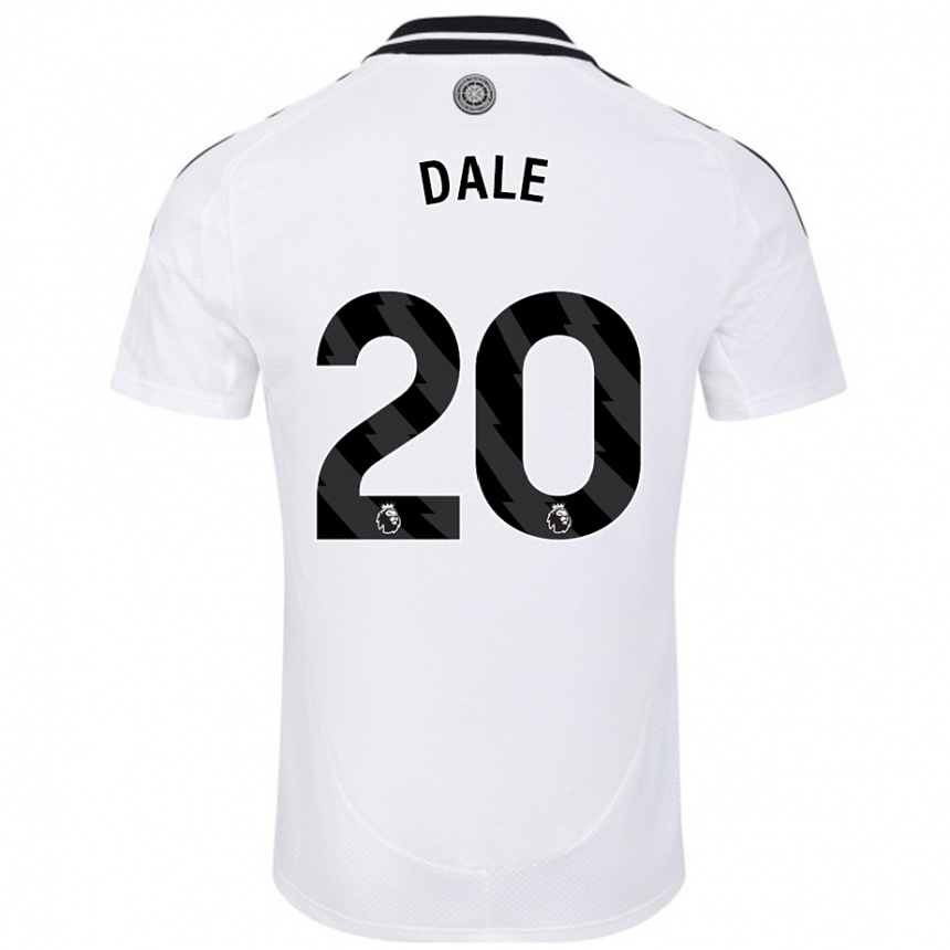 Kids Football Olivia Dale #20 White Home Jersey 2024/25 T-Shirt