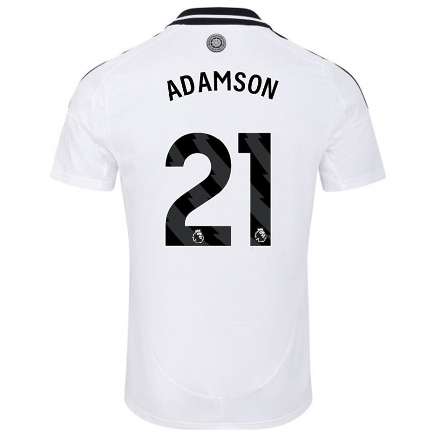 Kids Football Sasha Adamson #21 White Home Jersey 2024/25 T-Shirt