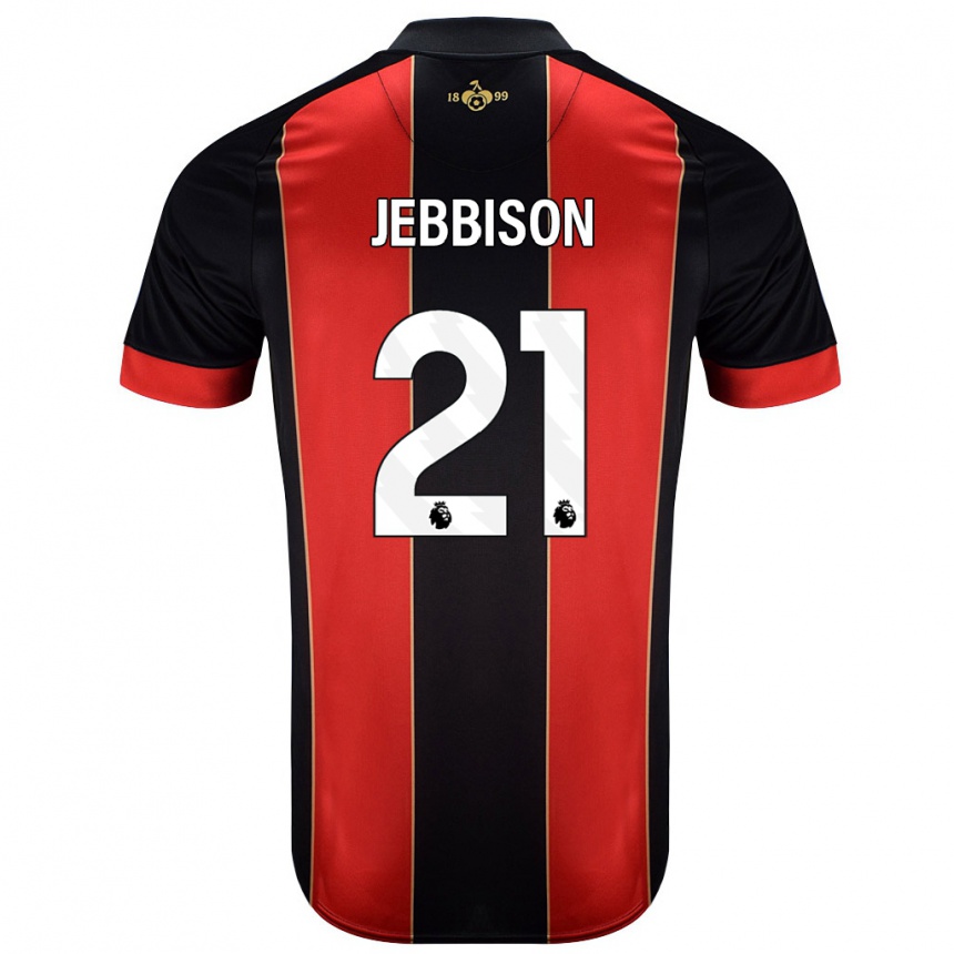 Kids Football Daniel Jebbison #21 Red Black Home Jersey 2024/25 T-Shirt