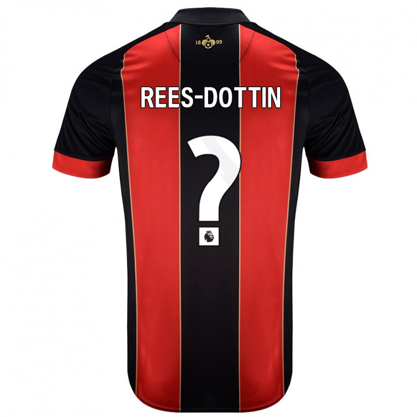 Kids Football Remy Rees-Dottin #0 Red Black Home Jersey 2024/25 T-Shirt