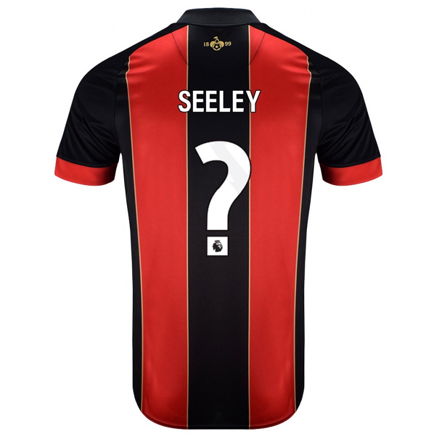 Kids Football Will Seeley #0 Red Black Home Jersey 2024/25 T-Shirt