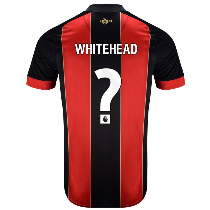 Kids Football Tommy Whitehead #0 Red Black Home Jersey 2024/25 T-Shirt