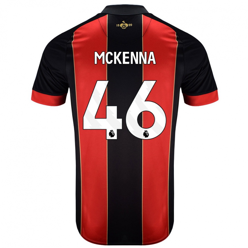 Kids Football Callan Mckenna #46 Red Black Home Jersey 2024/25 T-Shirt